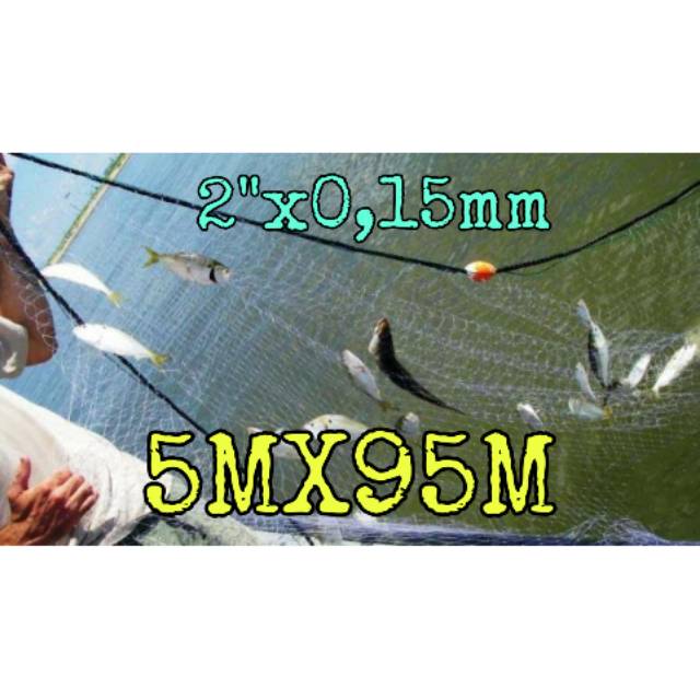 JARING IKAN 2" LEBAR 5MX95M PROMO MURAH/ JALA IKAN/ NELAYAN