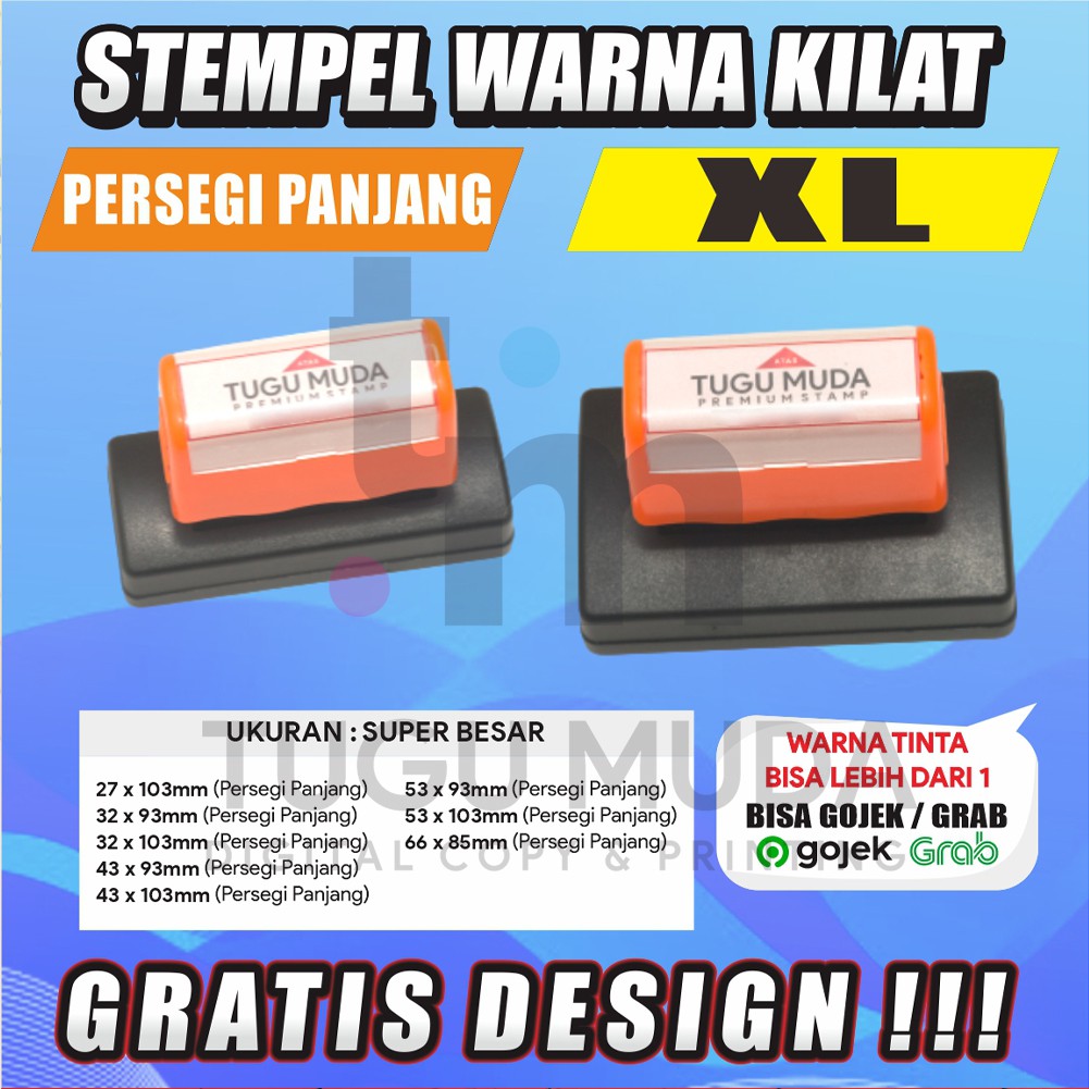 

STEMPEL FLASH / STAMP WARNA WARUNG-LEGALISIR-CATERING-CUSTOM-GRATIS DESIGN-KOTAK SUPER BESAR (XL)