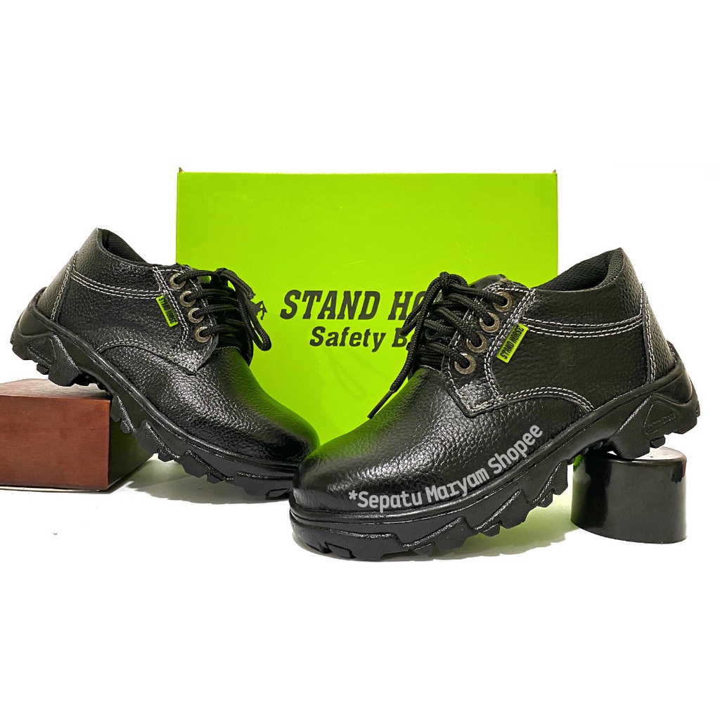 Sepatu Safety Pria Kulit Asli Safety Shoes Ujung Besi Sepatu Septi Sefty Ori Kerja Lapangan Proyek