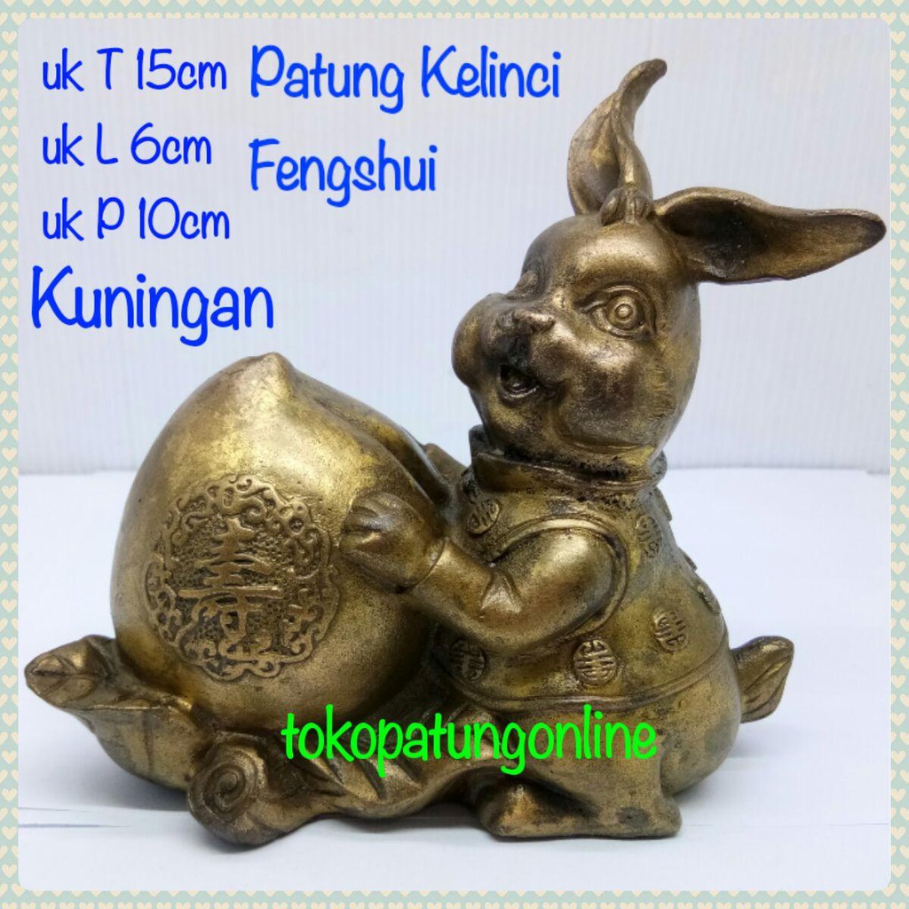 Patung Kelinci Kuningan 06