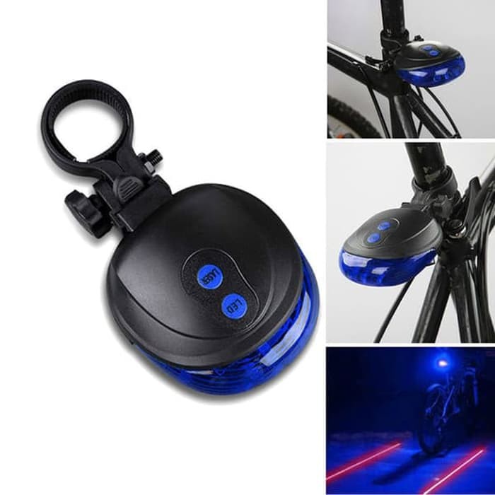 Laser Sepeda Strobo Tail light Lampu LED Kedip Laser Bicycle - Merah