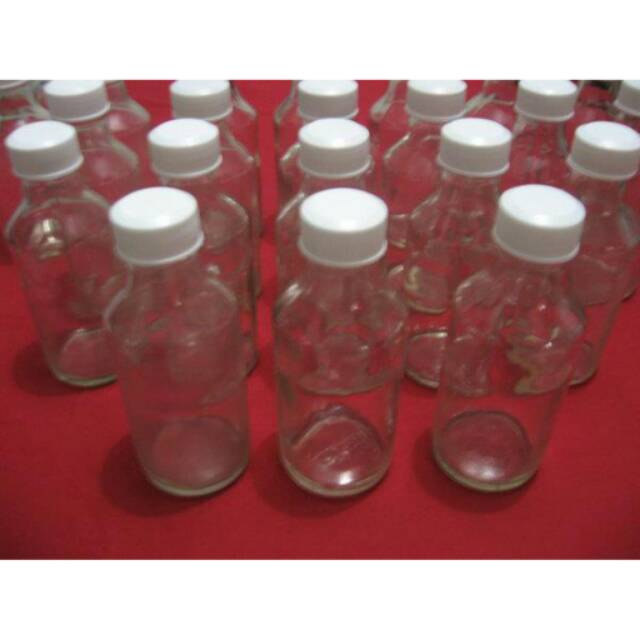 Botol Kaca Asi 120ml EX-UC Tutup Plastik (Utk 7pc Botol) - Botol Bekas UC 1000