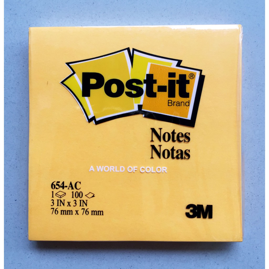 Post It 3M 654 Sticky Note ∬ Warna ♘ L0 SM Q1-Orange