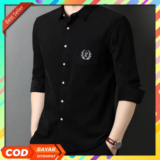 Kemeja Polos Pria Lengan Pendek Cowok Casual Kantoran Laki Laki Coklat Kemeja Lengan Panjang Torres