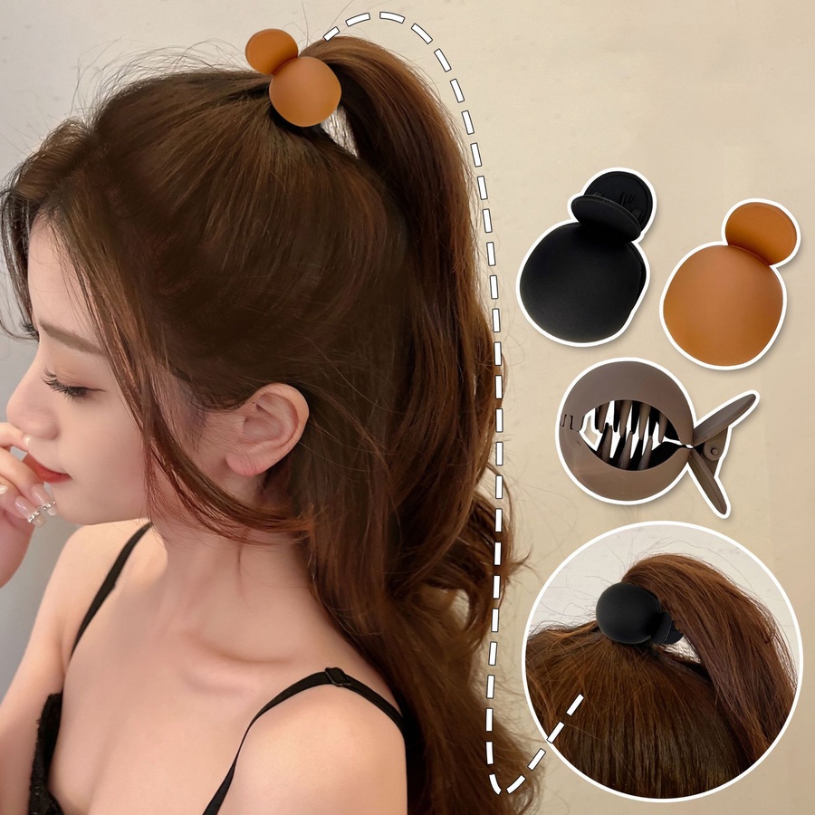 Aksesoris Jepit Rambut Ponytail Bahan Plastik Gaya Korea Untuk Anak Perempuan