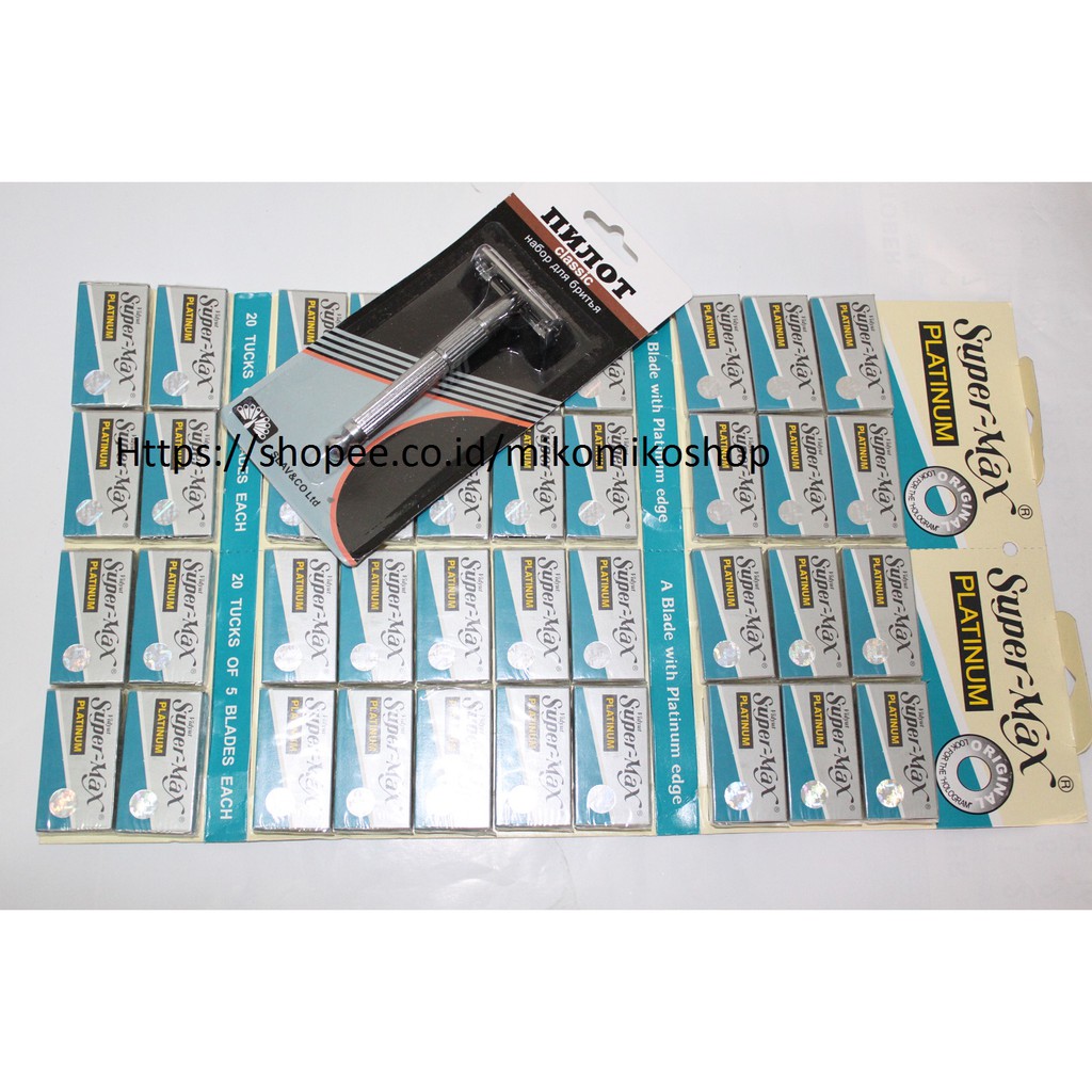 

Bundling Silet Supermax & Gagang Cukur Classic Double Edge