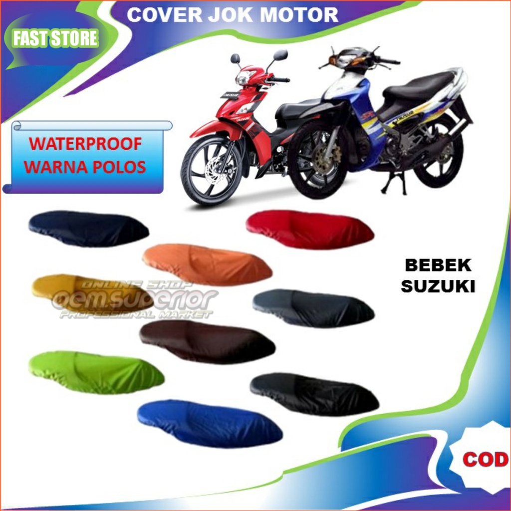 Sarung Cover Penutup Pelindung Aksesoris Variasi Jok Sepeda Motor Smash Fi Young Star Shogun 125 R Sp Titan Shooter Murah Berkualitas Waterproof Anti Air / Terbaru / Terlaris / Cod