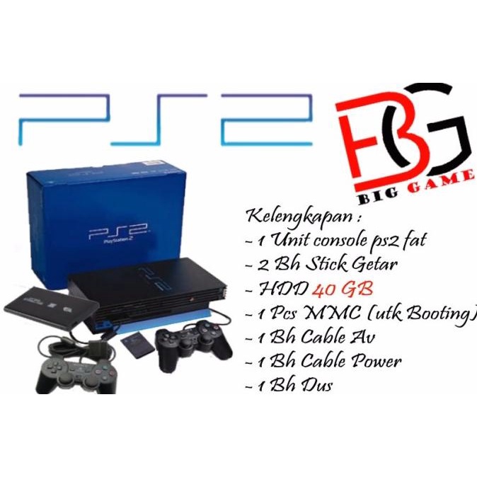 Sony Playstation 2 / PS2FAT / PS 2 Hdd 40Gb - Full Games Lengkap Murah