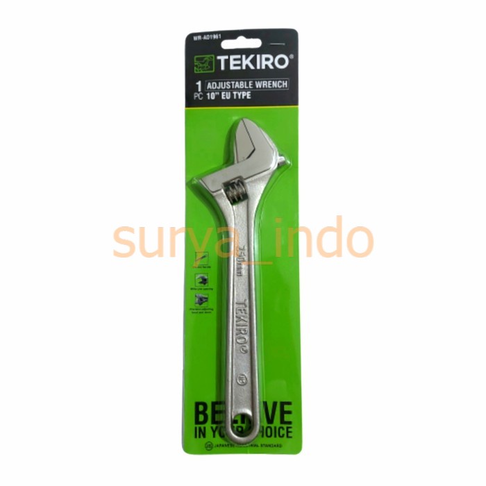 KUNCI INGGRIS 10&quot; TEKIRO WR-AD1961 ADJUSTABLE WRENCH EU TYPE