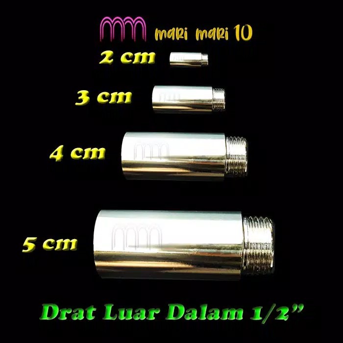 Sok Keran Sambung Drat Luar Dalam 1/2 Inch