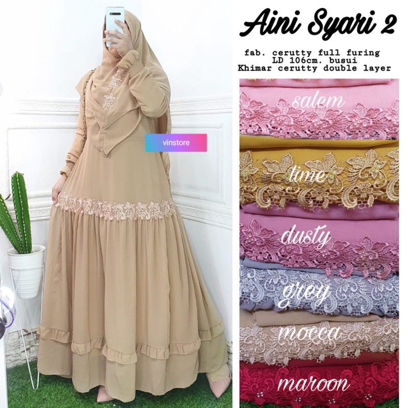 Aini Syar’i 2 Gamis by Vinstore.