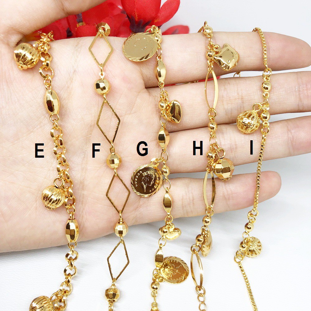 Gelang Wanita Bunga Love Motif Xuping Lapis Emas Gold - BB278