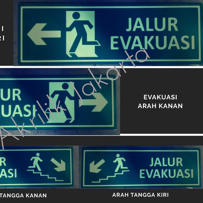 

JALUR EVAKUASI / EXIT SIGN (GLOW IN THE DARK)