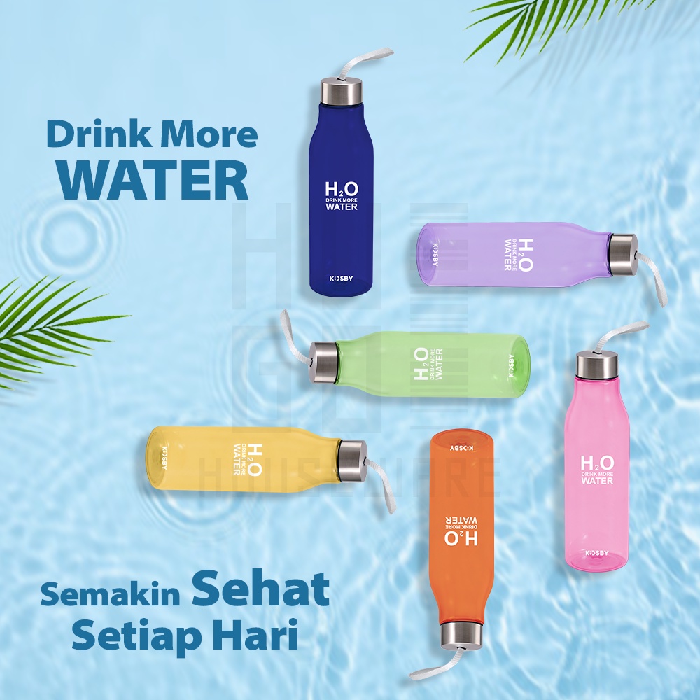 Botol Minum Sporty Tutup Stainless Anti Tumpah 600 ml