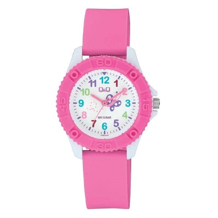 SALE  7.7 Jam Tangan Anak Colorful Casual Rubber Analog Original Q&amp;Q QNQ QQ VQ96 VQ96J Series