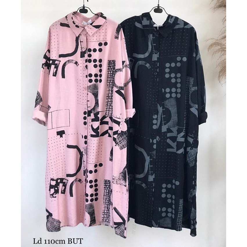 LONG TUNIK MOTIF UNIK IMPORT BUT