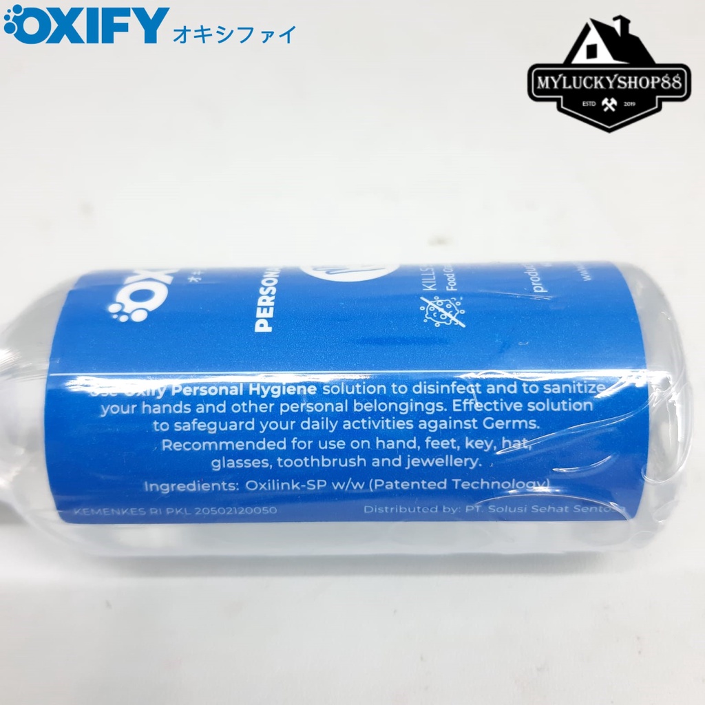 OXIFY Personal Hygiene Water Based Sanitizer Disinfectant Japan 60ml