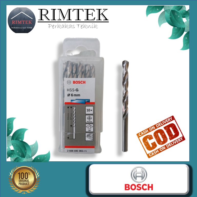 MATA BOR BESI HSS G BOSCH 6mm / MATA BOR BESI 6 mm Metal Bosch