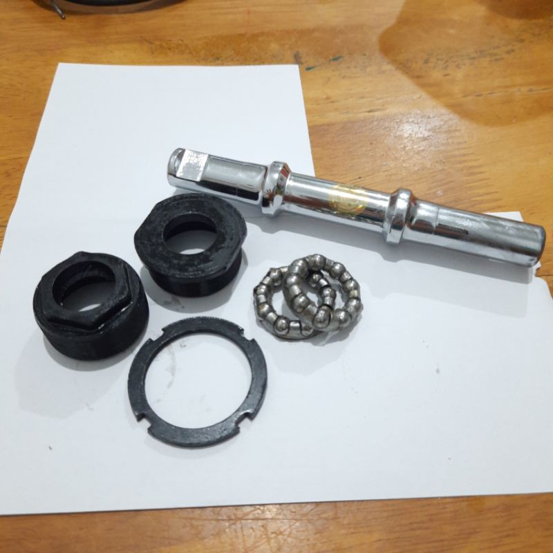BB AS BULAT SET / BOTTOM BRAKET SET AS BULAT PANJANG 16 CM
