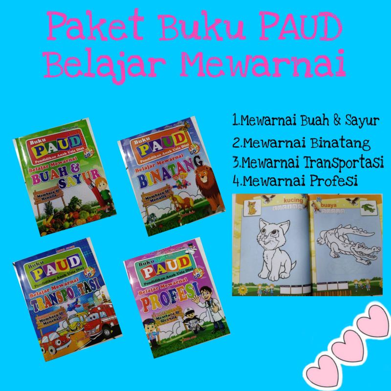 Buku mewarnai anak PAUD