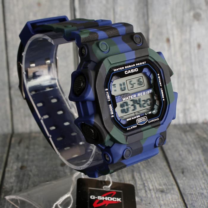 TERMURAH STOK TERBATAS     G Shock CASI0 GX56 Loreng Army Biru jam digital pria Diskon