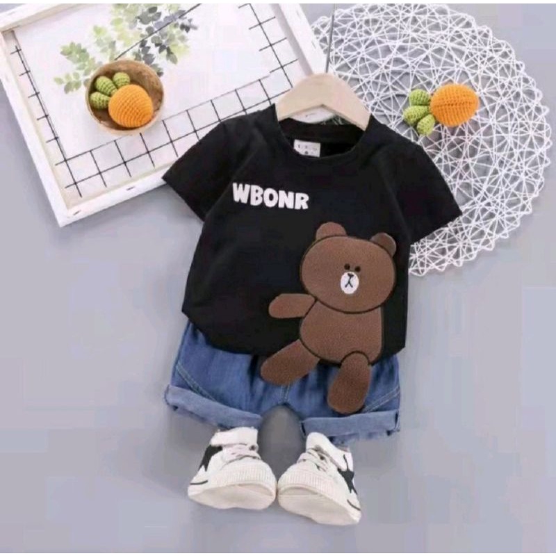 JEANS KAOS anak perempuan terbaru/setelan kaos anak laki laki 1-5 tahun