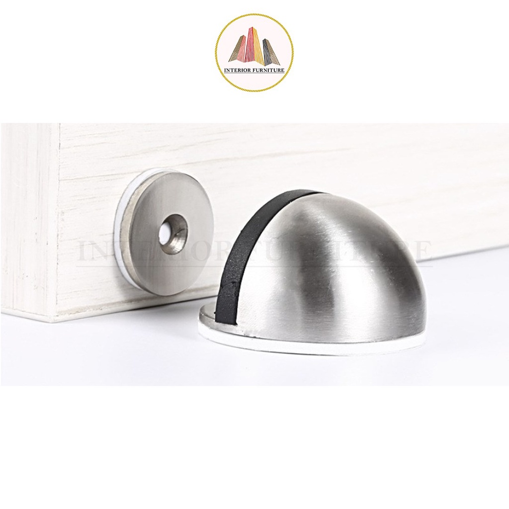 Door Stopper Bulat Stainless | Penahan Pintu Model Bulat Keong &amp; Kotak | Door Stop