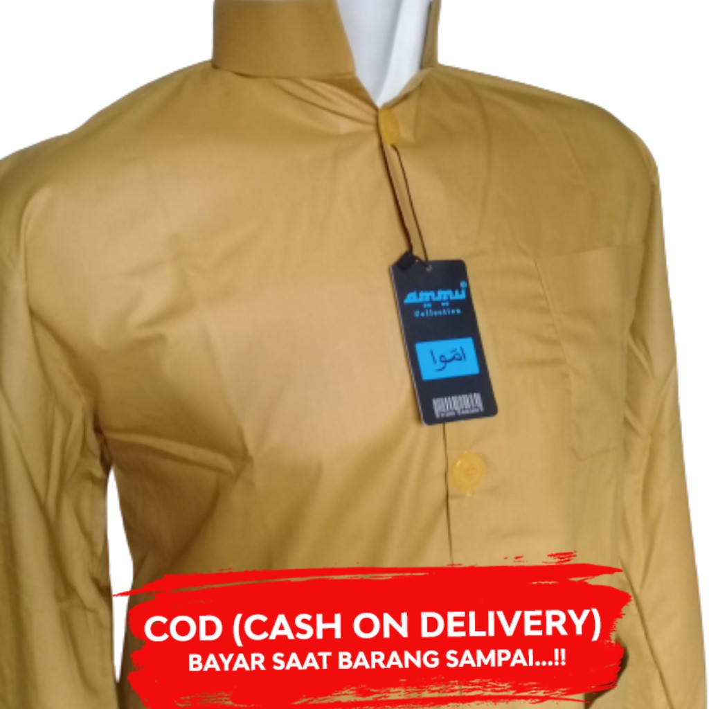Koko Ammu termurah Original/Pakaian muslim baju koko ammu kuning