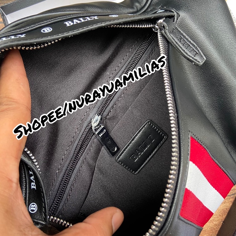 Waistbag bally import free box waist bag pria bally tas selempang pria bally import high Quality