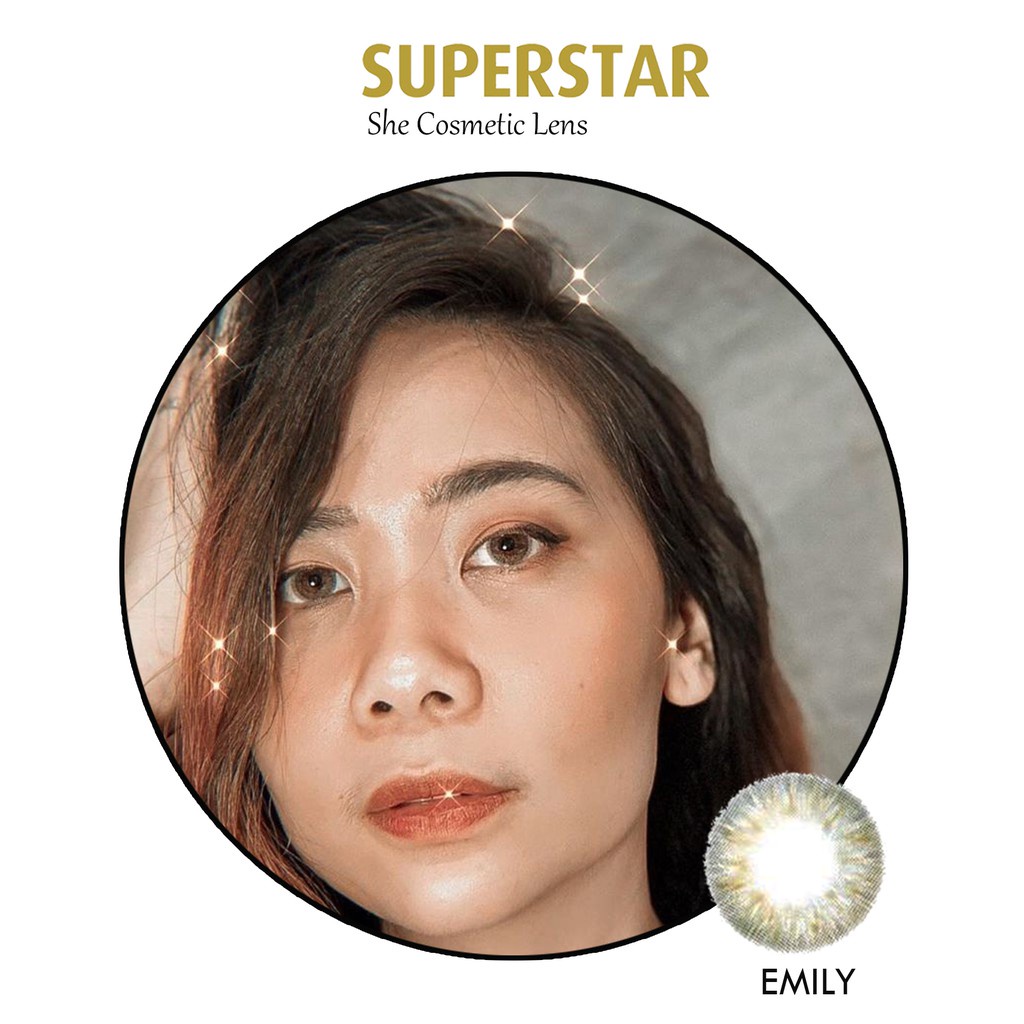 [PILIH LOKAL] BUY 1 FREE 6 ITEM Superstar Emily softlens warna bulanan
