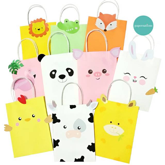 

Paper Bag Animals / Animals Paper Bag / Goodie Bag Animals