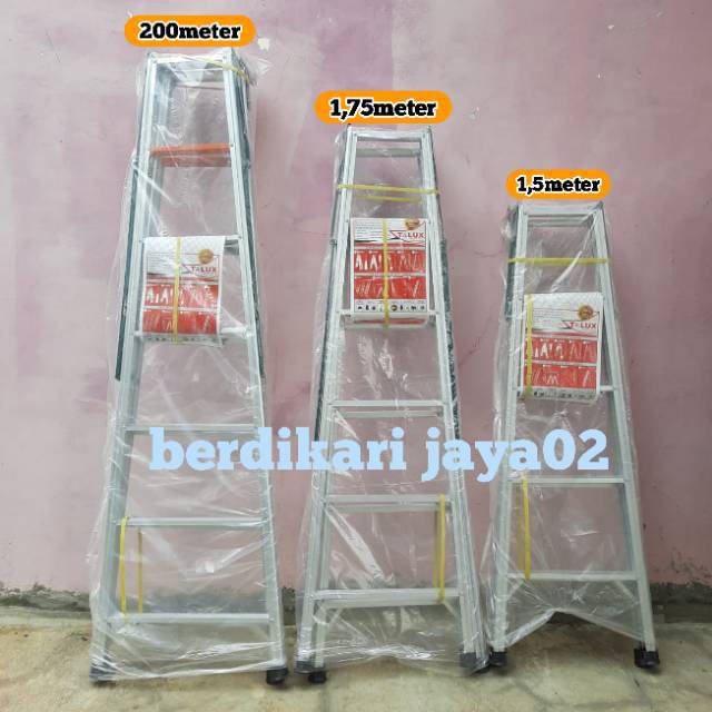 TANGGA LIPAT  ALUMINIUM  UKURAN 1 5METER 1 75METER 200METER 