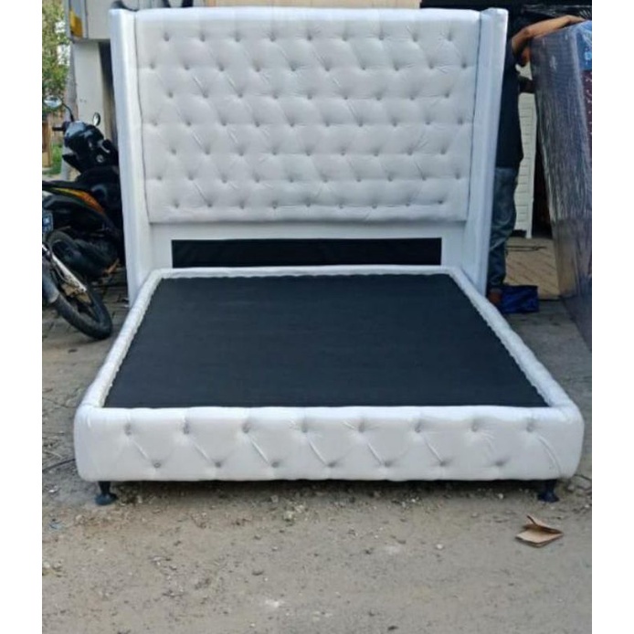 Dipan Divan Kasur Sandaran ANDIN Tinggi 2M Bahan Bludru