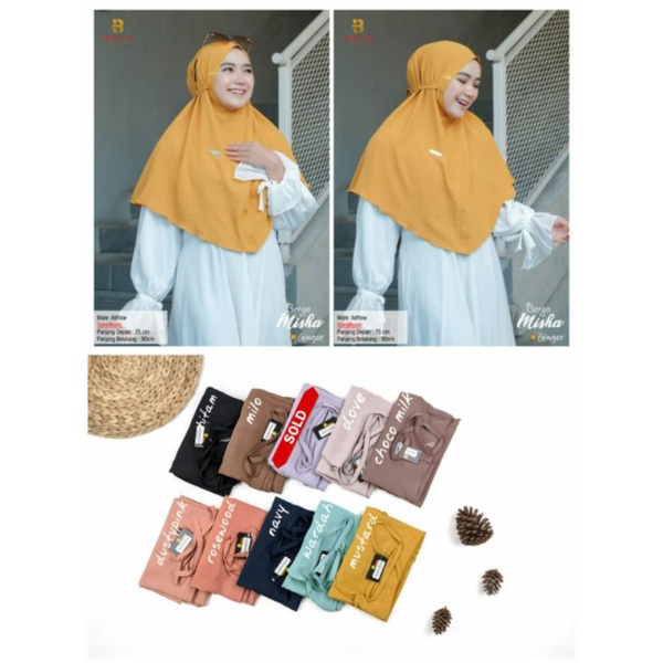 Hijab jilbab khimar bergo syar'i jumbo misha ori labella ori termurah