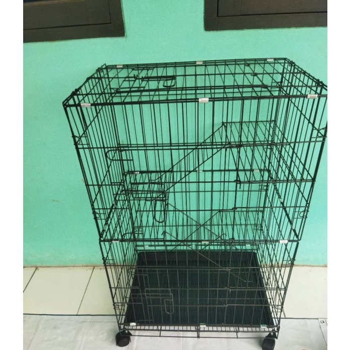 KANDANG KUCING MURAH 3 TINGKAT SIZE XL 97x60x40cm