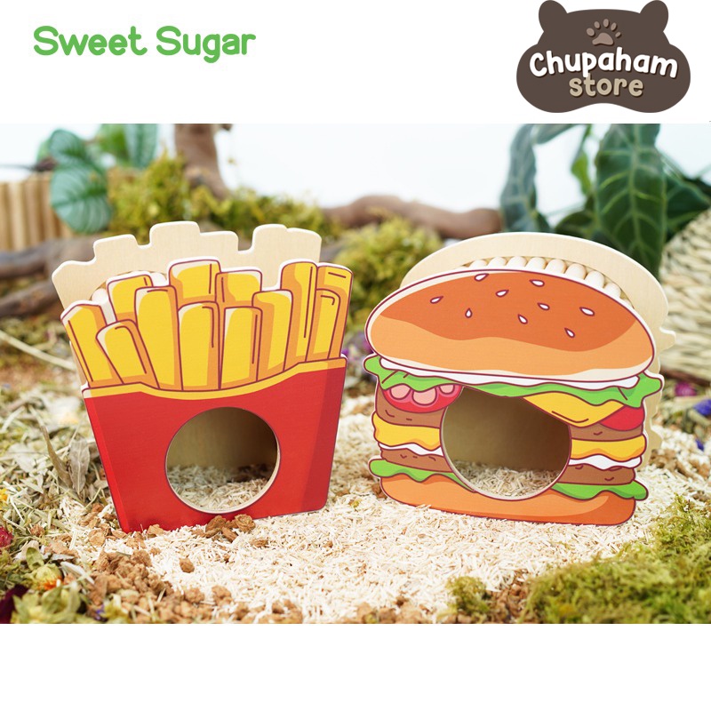 Sweet Sugar Food Series Hideout / Rumah Kayu Aksesoris Tunnel Hamster Gerbil Landak Mini