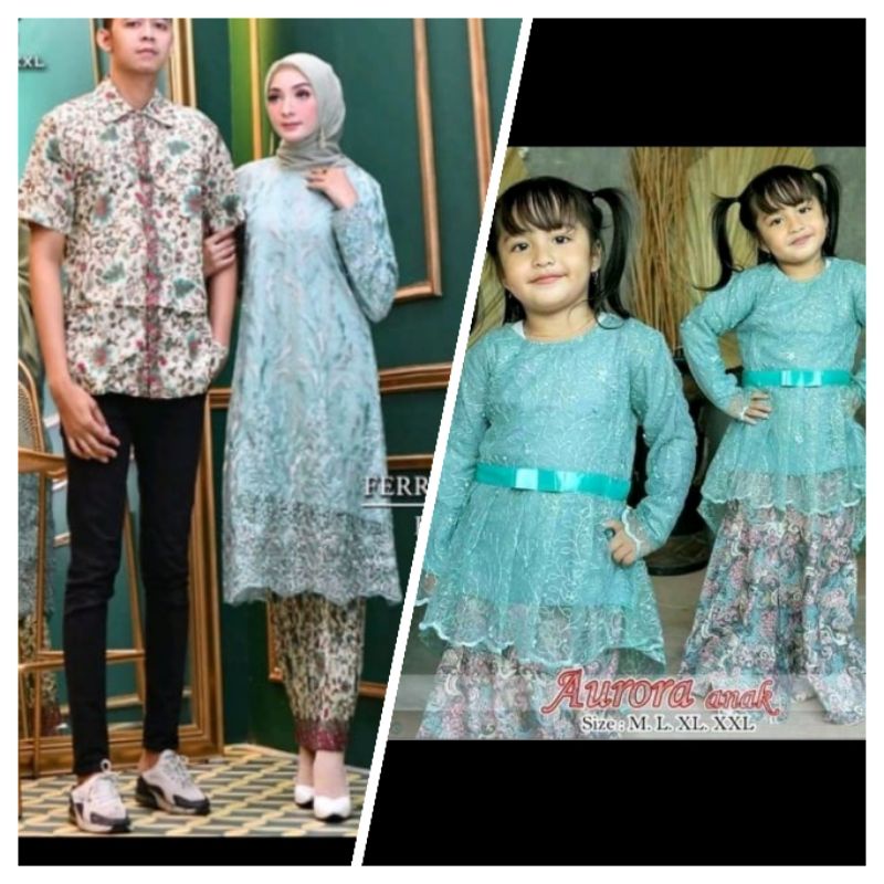 Seragam keluarga//seragam kebaya wardah//kebaya anak wardah