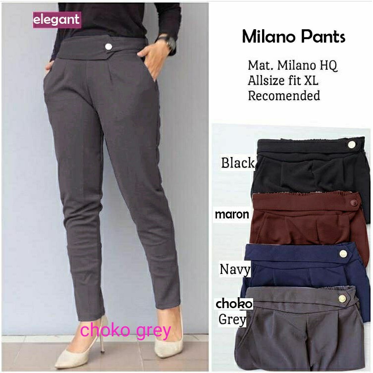 Celana Baggypants/Celana Wanita/Celana Panjang Polos/Celana MILANO ( L &amp; jumbo )