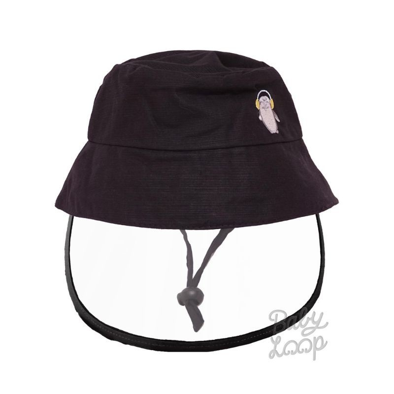 Babyloop Bucket Hat + Face Shield Baby &amp; Kids topi baby loop