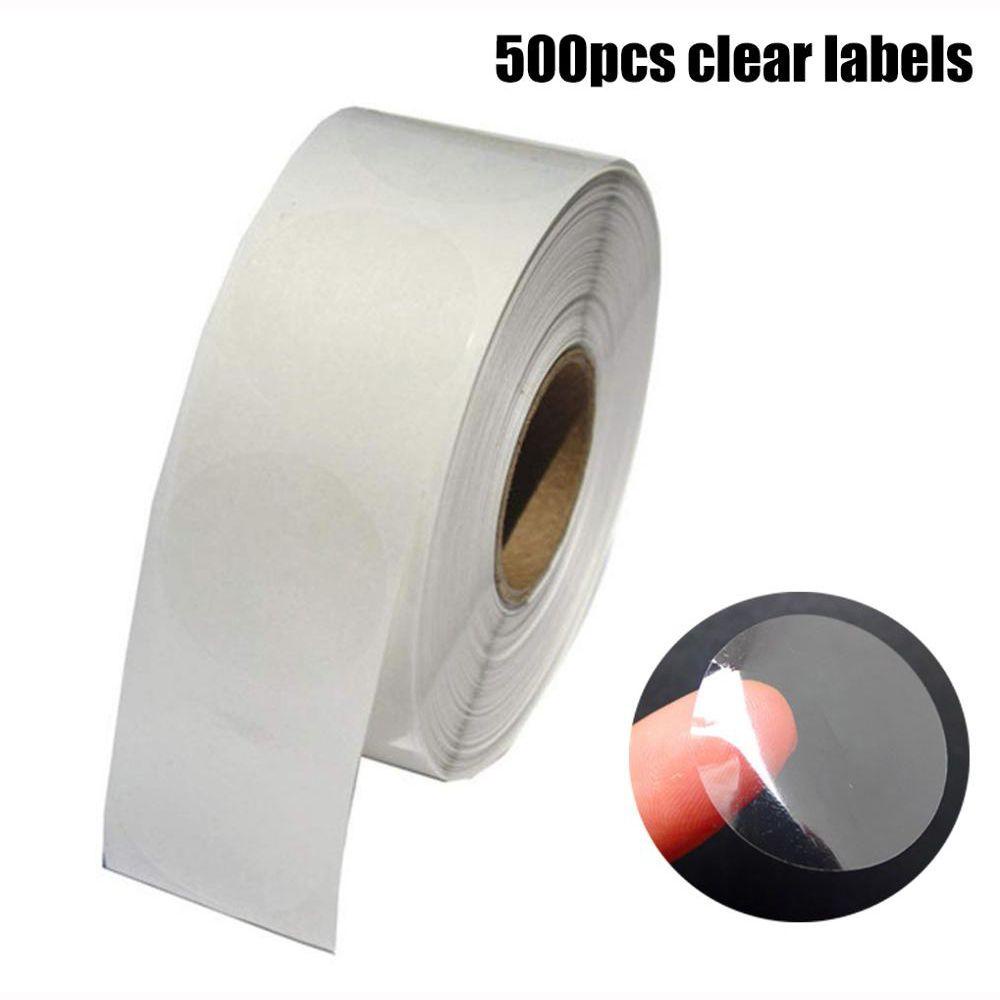 Solighter Stiker Transparan Dekorasi Pernikahan Self-Adhesive Putaran Perlengkapan Pesta Sealing Tag