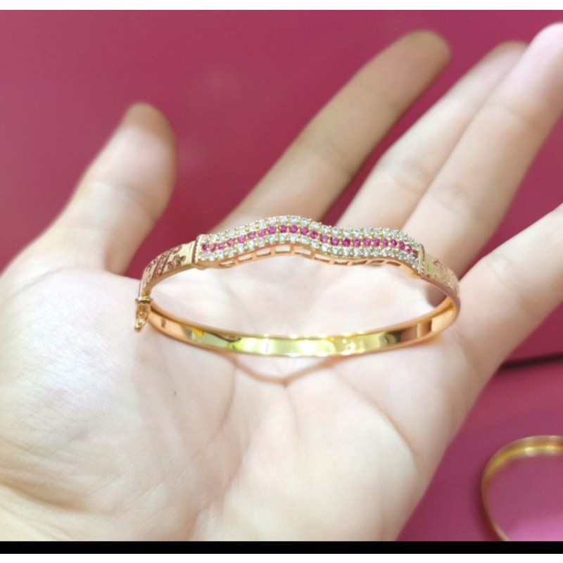 GRLANG OVAL DEWASA PERAK 925 LAPIS MAS ROSE GOLD