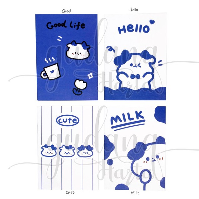 Notebook Mini Sapi Biru Buku Tulis Catatan Mini Blue Cow GH 308329