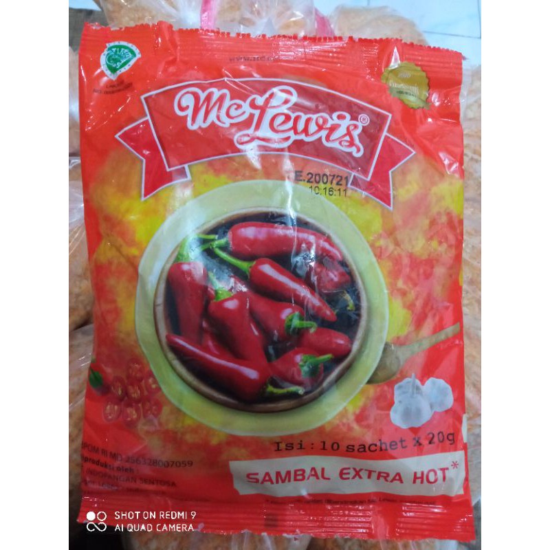 

Saos sachet mc lewis extra hot isi 10pcs