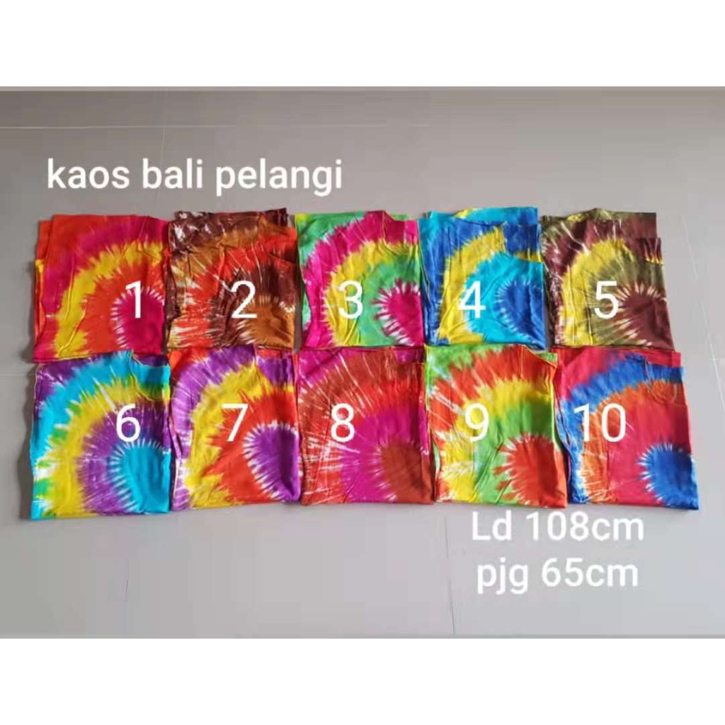 Baju Kaos Bali Pelangi Dewasa