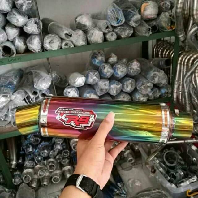 Knalpot racing R9 pelangi for cbr150 R15 vixion