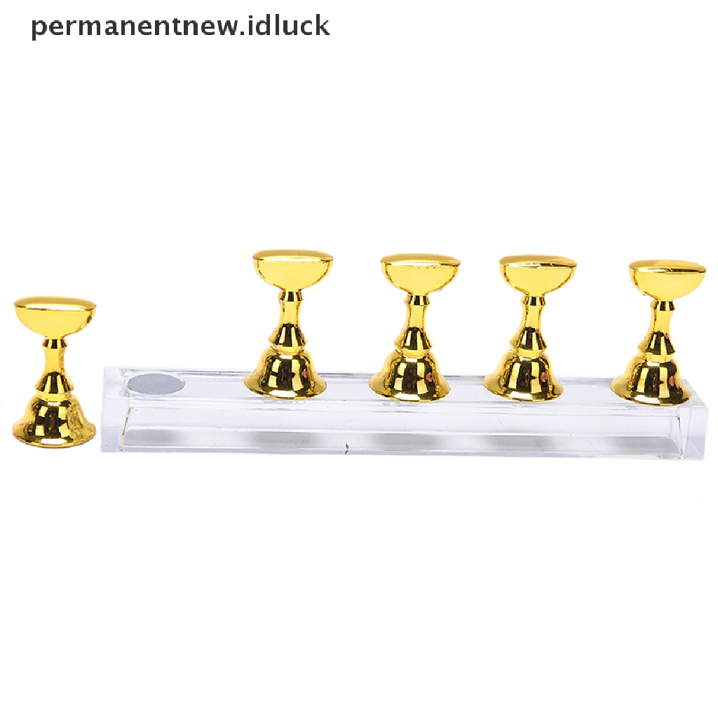 1 Set Stand Holder Display Kuku Palsu Bahan Akrilik Kristal