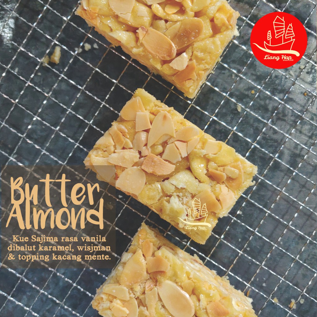 20 pcs Kue Jipang Sajima BUTTER ALMOND dan CHOCO CASHEW |Oleh Oleh khas Hongkong |Sachima |Sagima