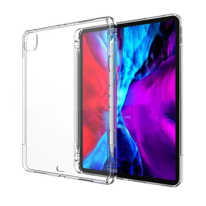 iPad Pro 11 2020 Clear Transparan Soft Cover Case With Pencil Holder