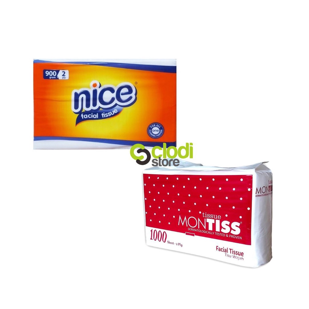 TISSUE NICE 900G TISU MURAH TISU MONTIS 1000 LEMBAR TISU NICE TISU WAJAH TISU NICE 900GRAM KEMENKES