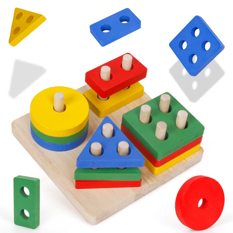 Puzzle Kayu Geometri Shape - GEOMETRY BOARD - Mainan Edukasi Balita - Early Learning